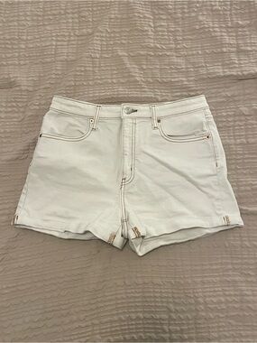 White High-Waist Denim Shorts - wild fable